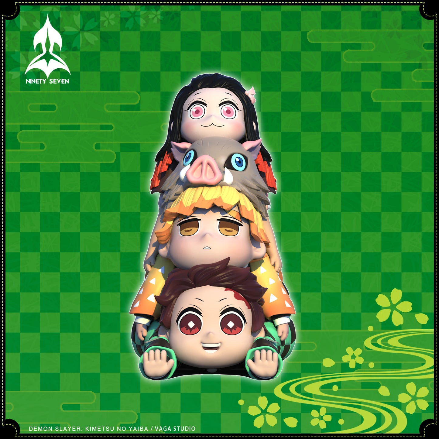 Ninety Seven - Tanjiro, Zenitsu, Inosuke and Nezuko