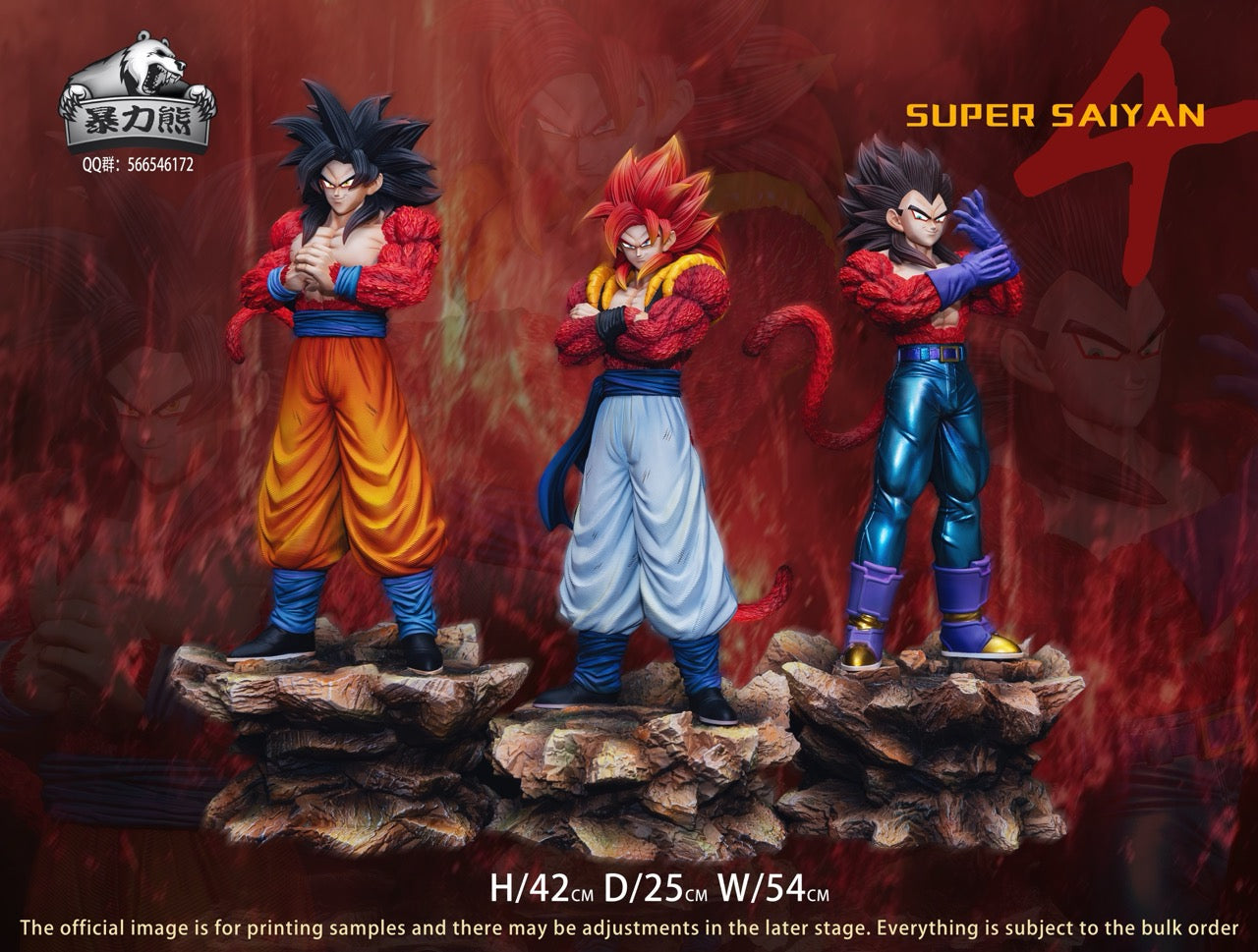 Violent Bear - SSJ4 Goku, Vegeta and Gogeta