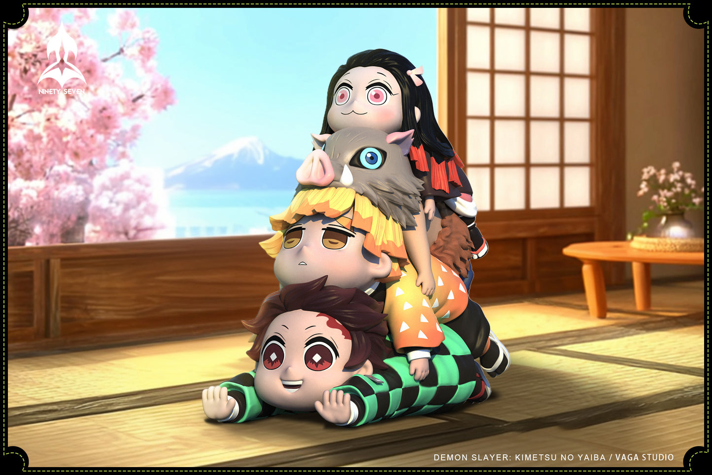 Ninety Seven - Tanjiro, Zenitsu, Inosuke and Nezuko