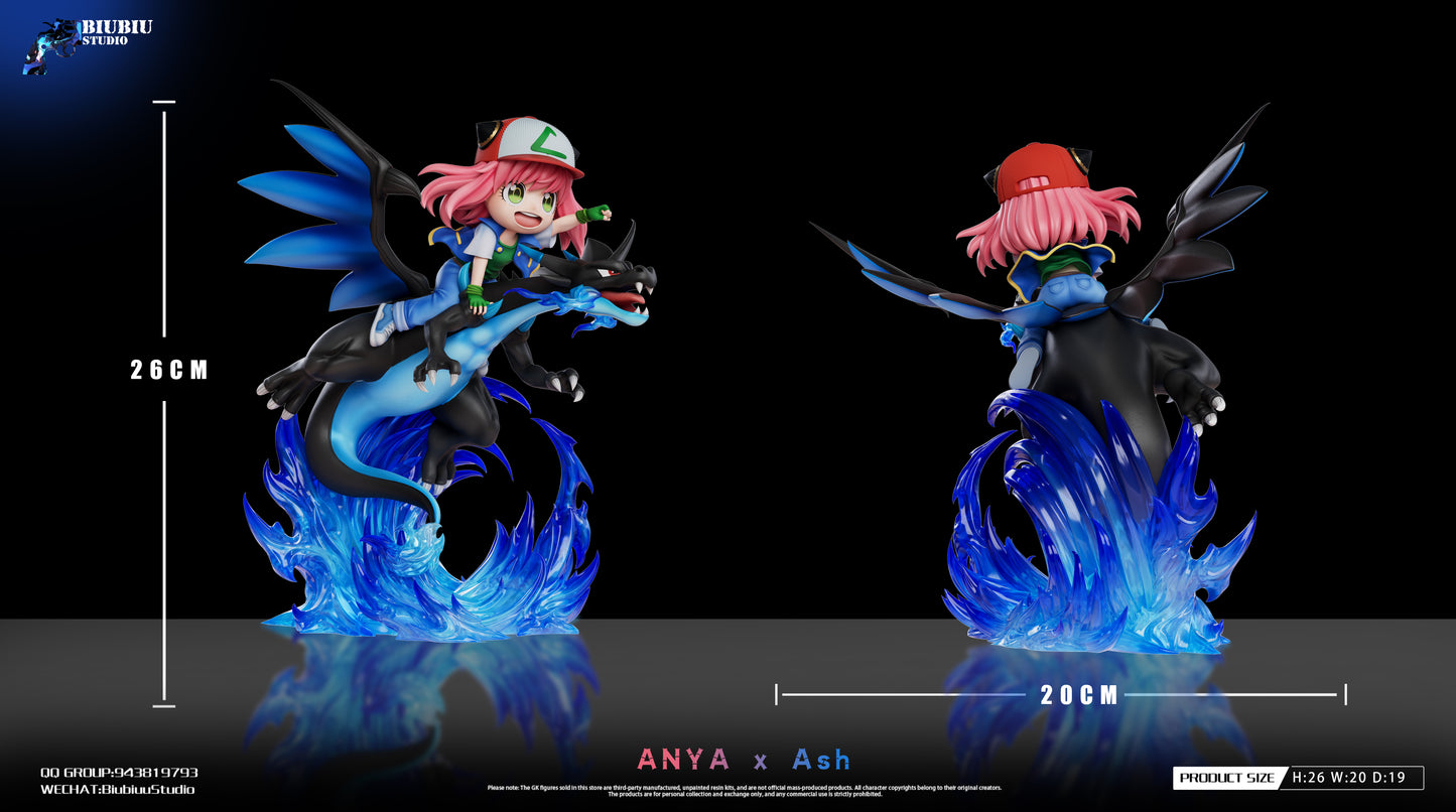 Biubiu - Anya cos Ash and Mega Charizard
