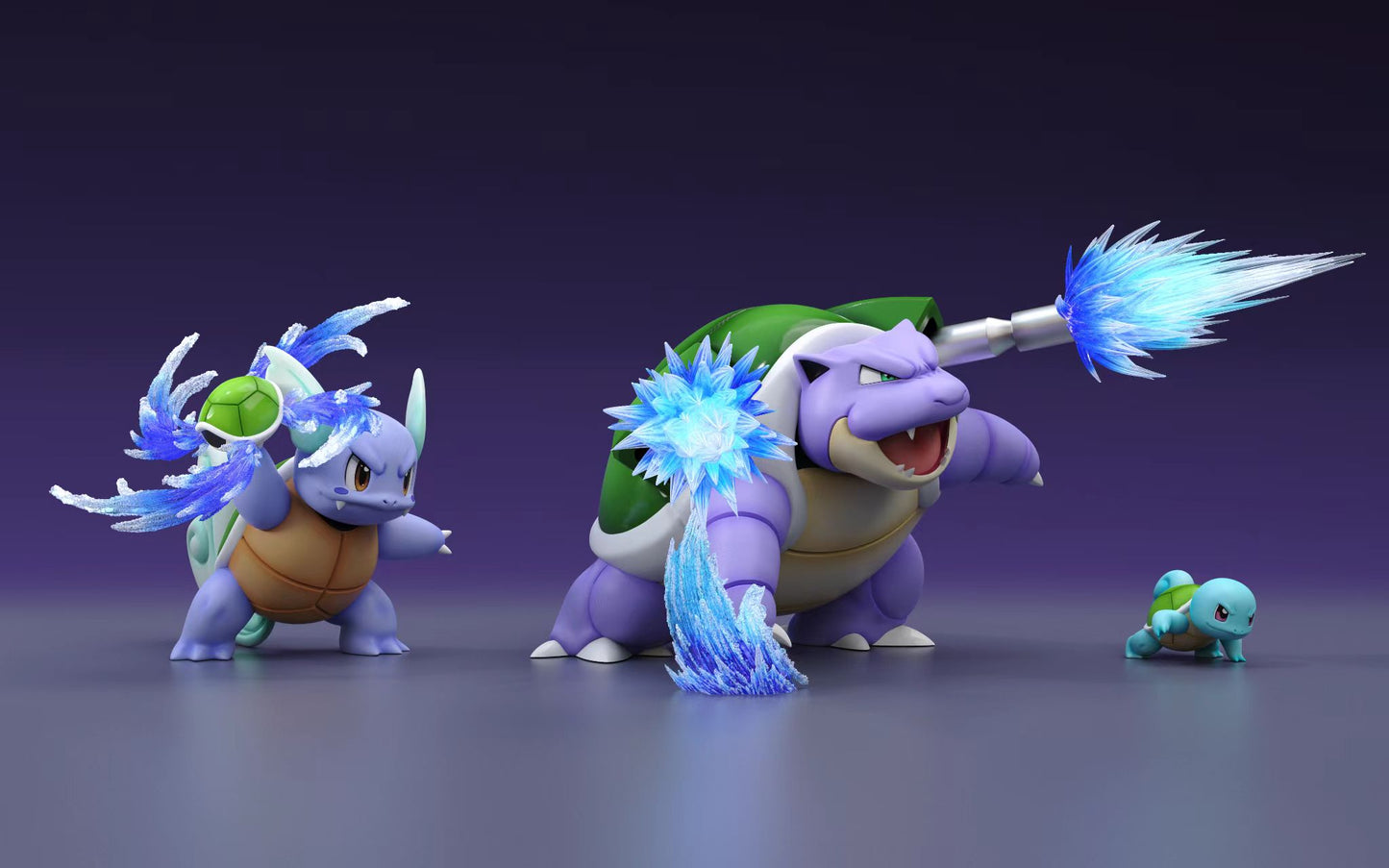 Water Arrow - Blastoise, Squirtle and Wartortle