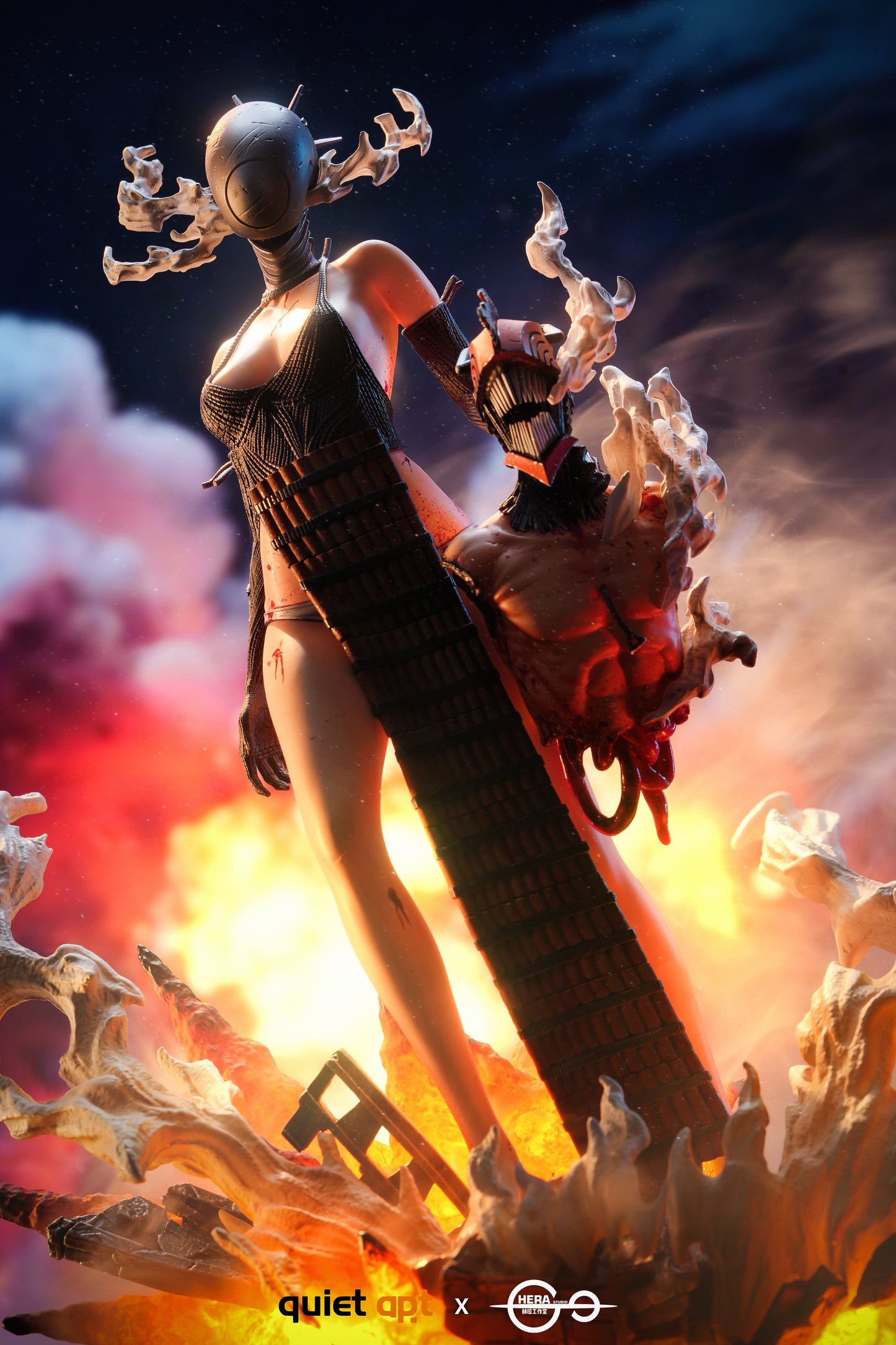 Quiet Art x Hera - Reze and Denji