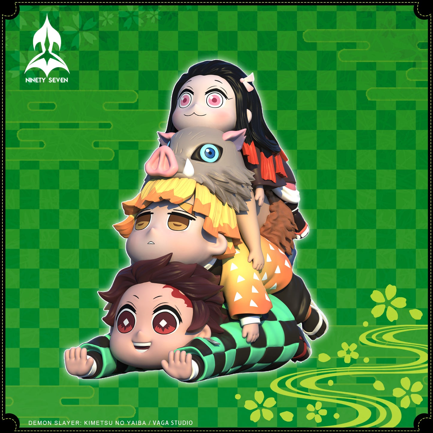 Ninety Seven - Tanjiro, Zenitsu, Inosuke and Nezuko