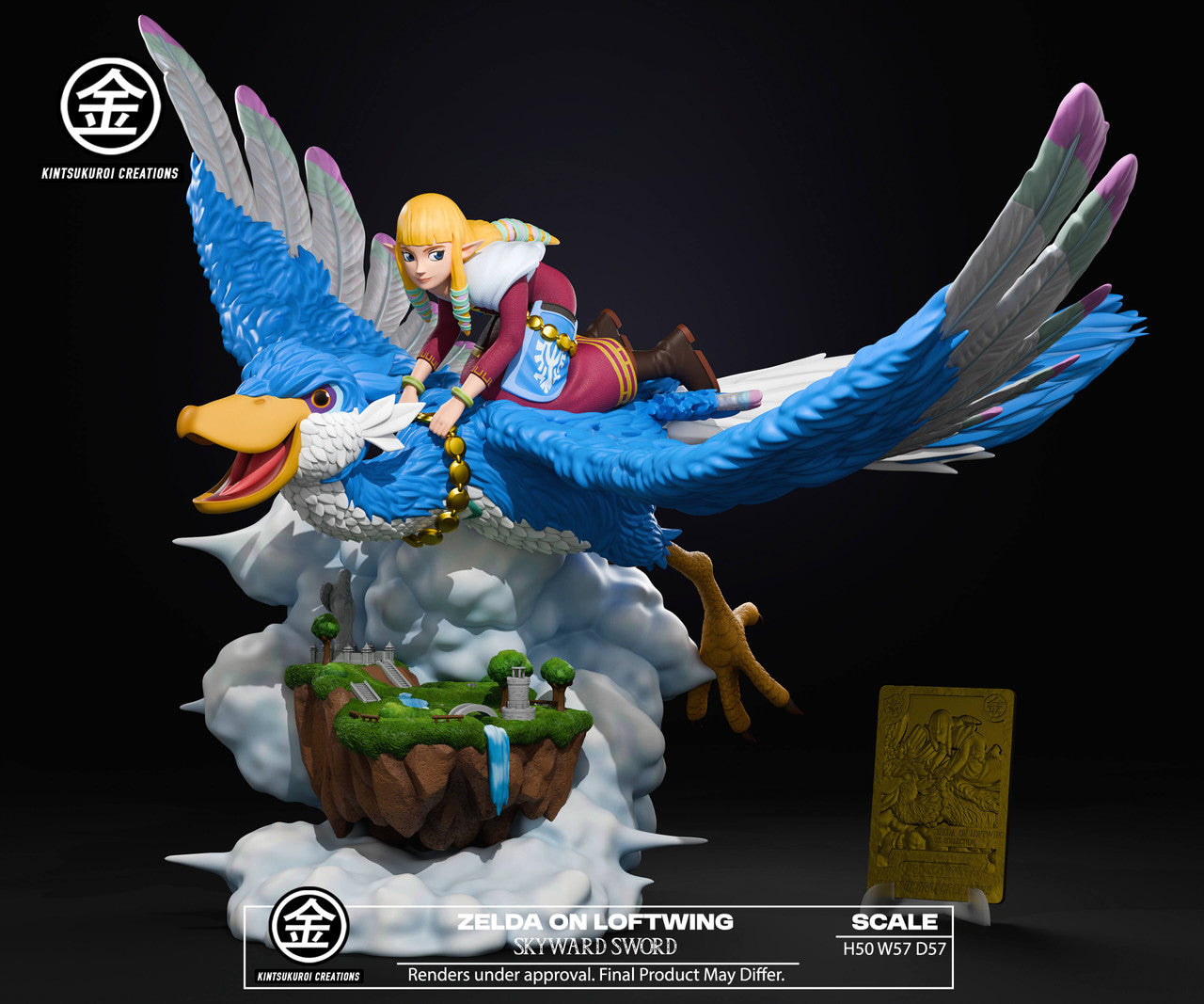 Lurick Fordham作 アボリジニアート Kintsukuroi - Princess Zelda On Loftwing Skyward Sword