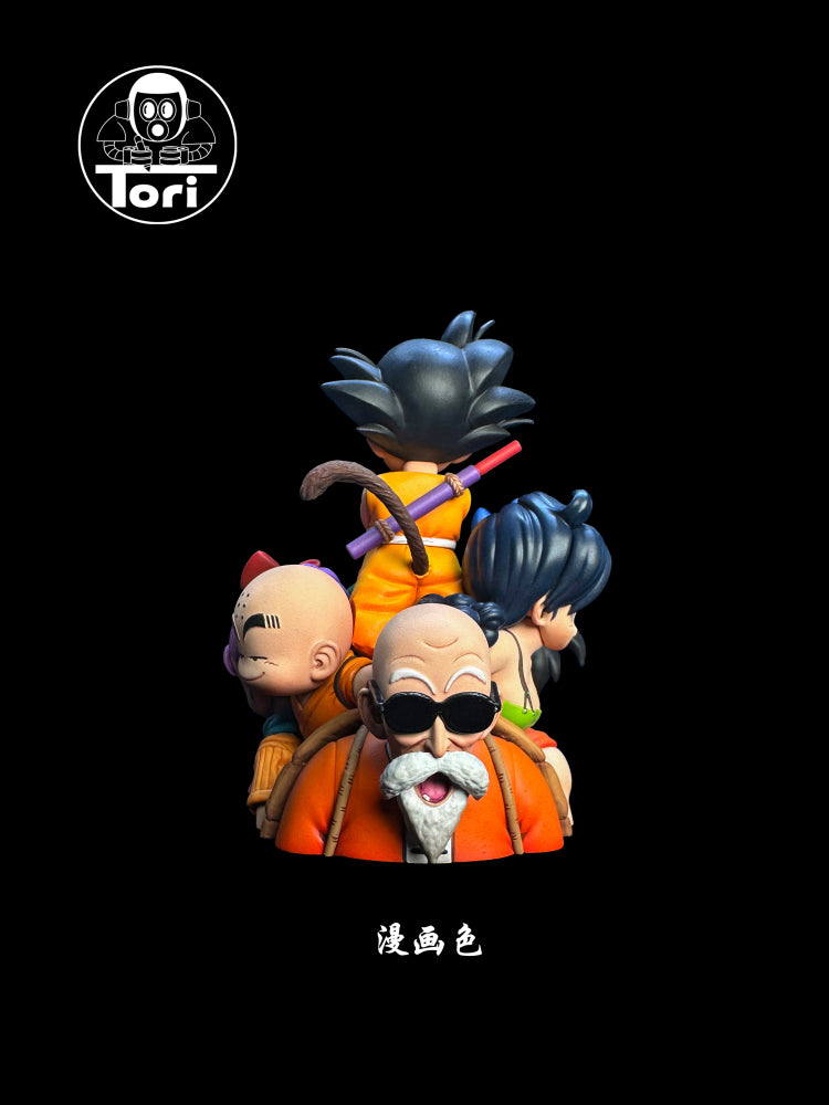 Tori - Kid Goku, Roshi, Bulma, Krillin, Yamcha, Launch, Oolong and Puar