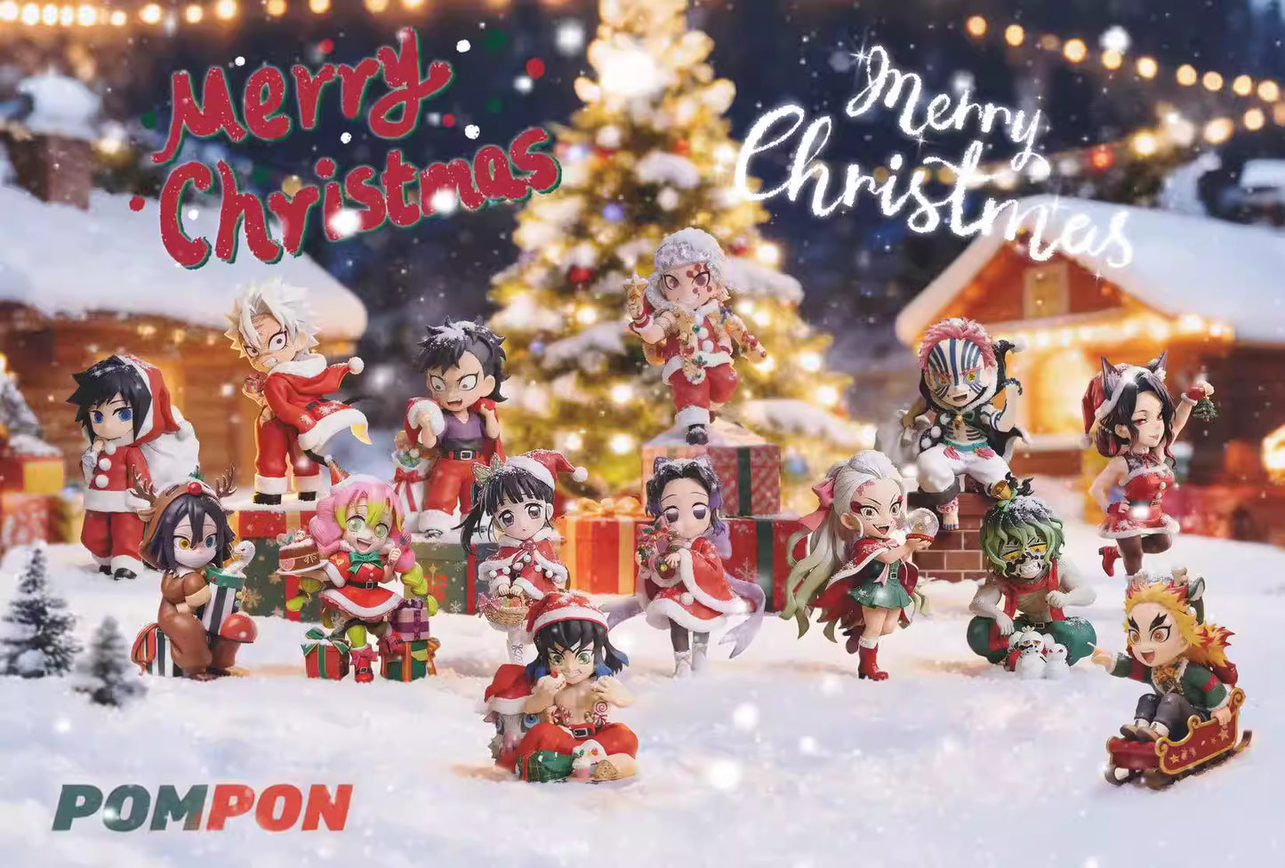 Pompon - Giyu, Rengoku, Tengen and Inosuke