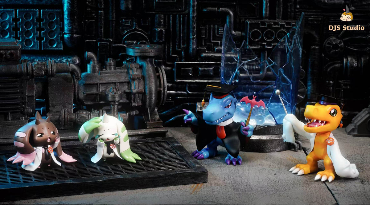 DJS - Agumon Hakase, Nise Agumon Hakase, Terriermon Assistant and Lopmon