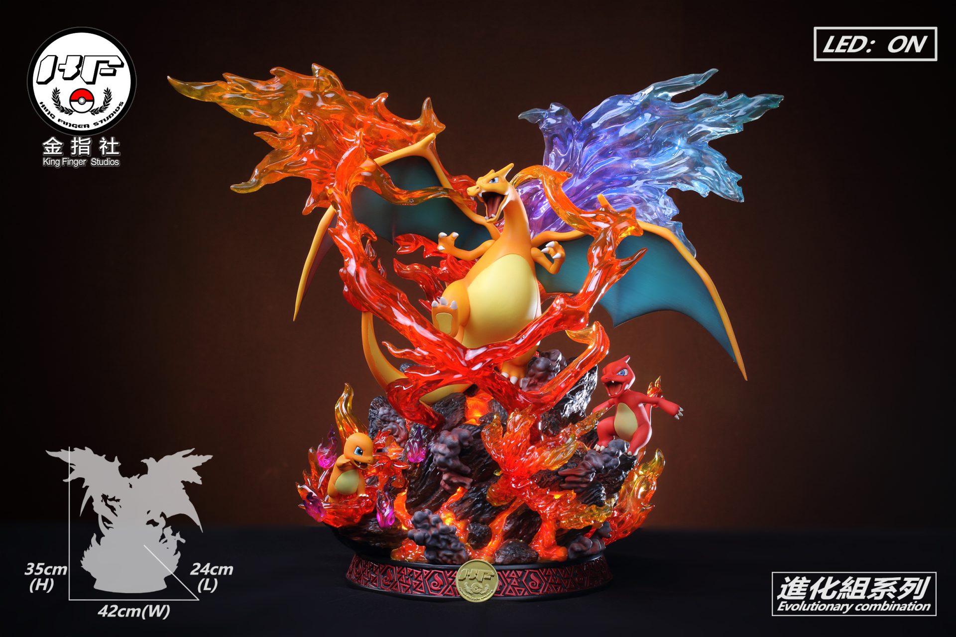 Pc House Studio Pokémon Charizard Family Statue