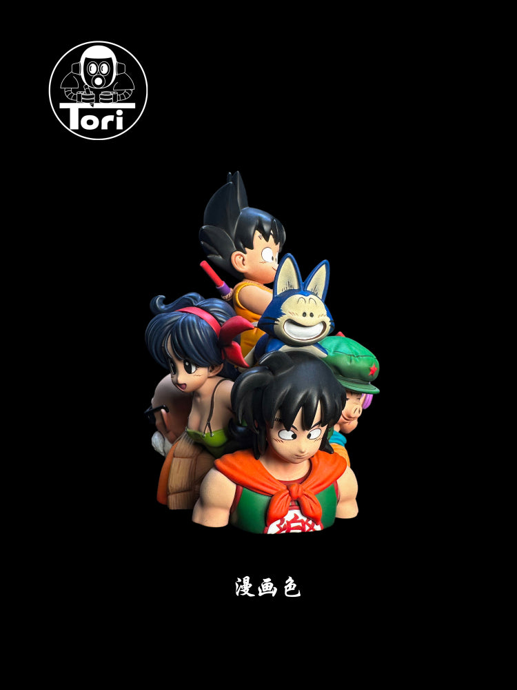 Tori - Kid Goku, Roshi, Bulma, Krillin, Yamcha, Launch, Oolong and Puar