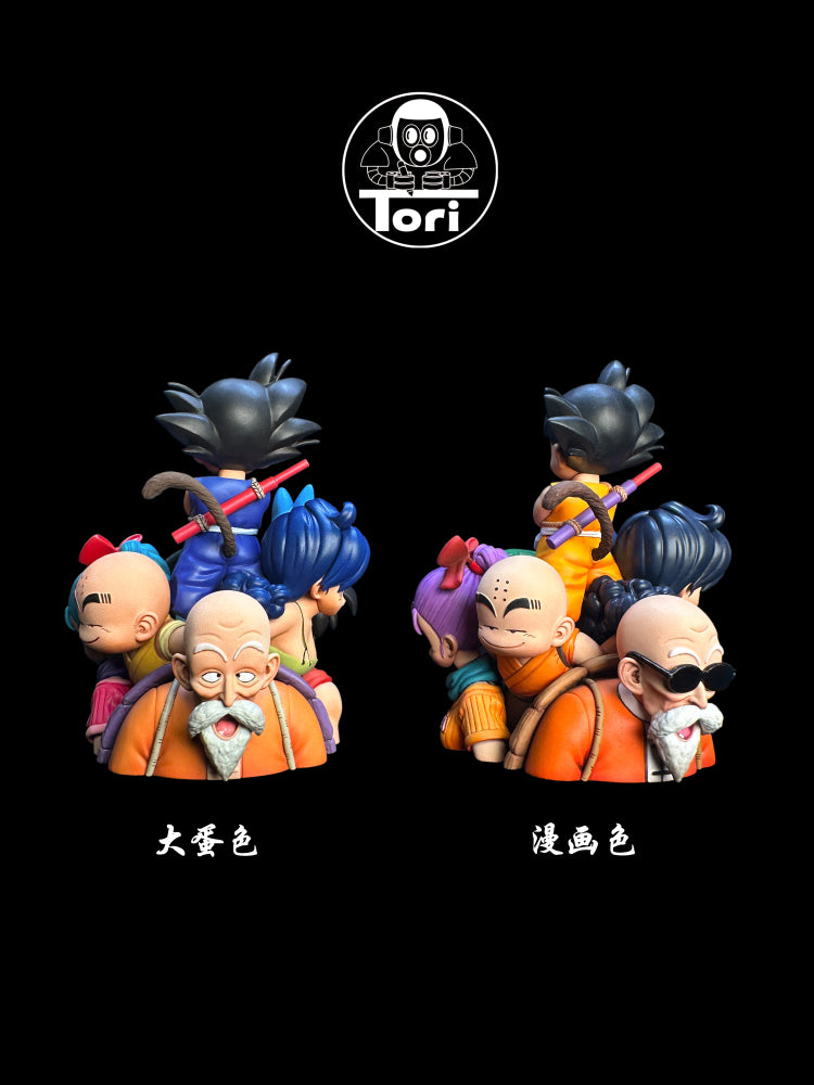 Tori - Kid Goku, Roshi, Bulma, Krillin, Yamcha, Launch, Oolong and Puar