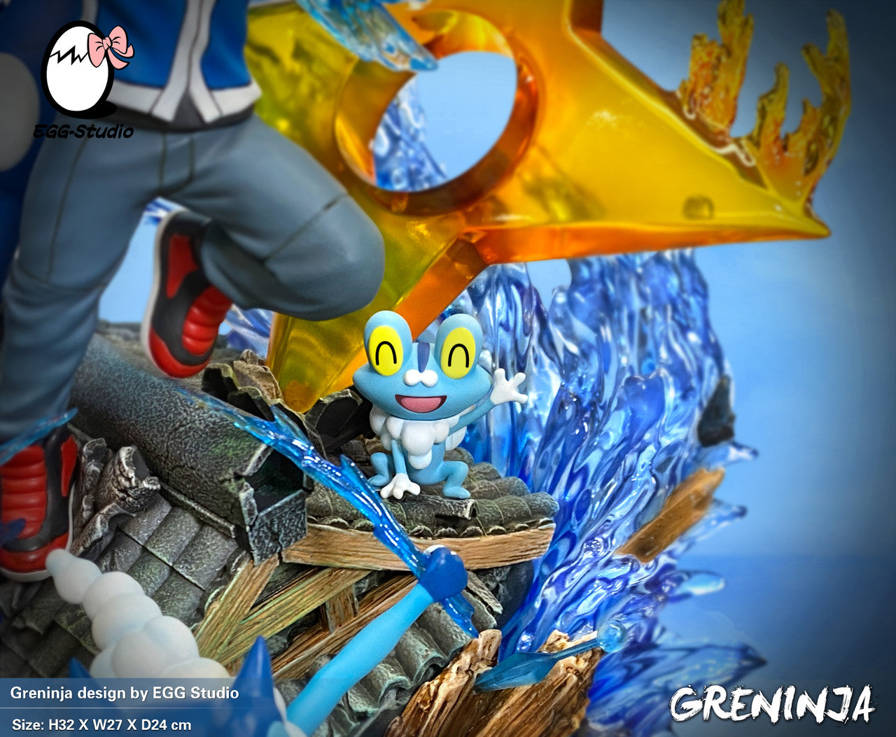 EGG - Ash and Greninja StatueCorp