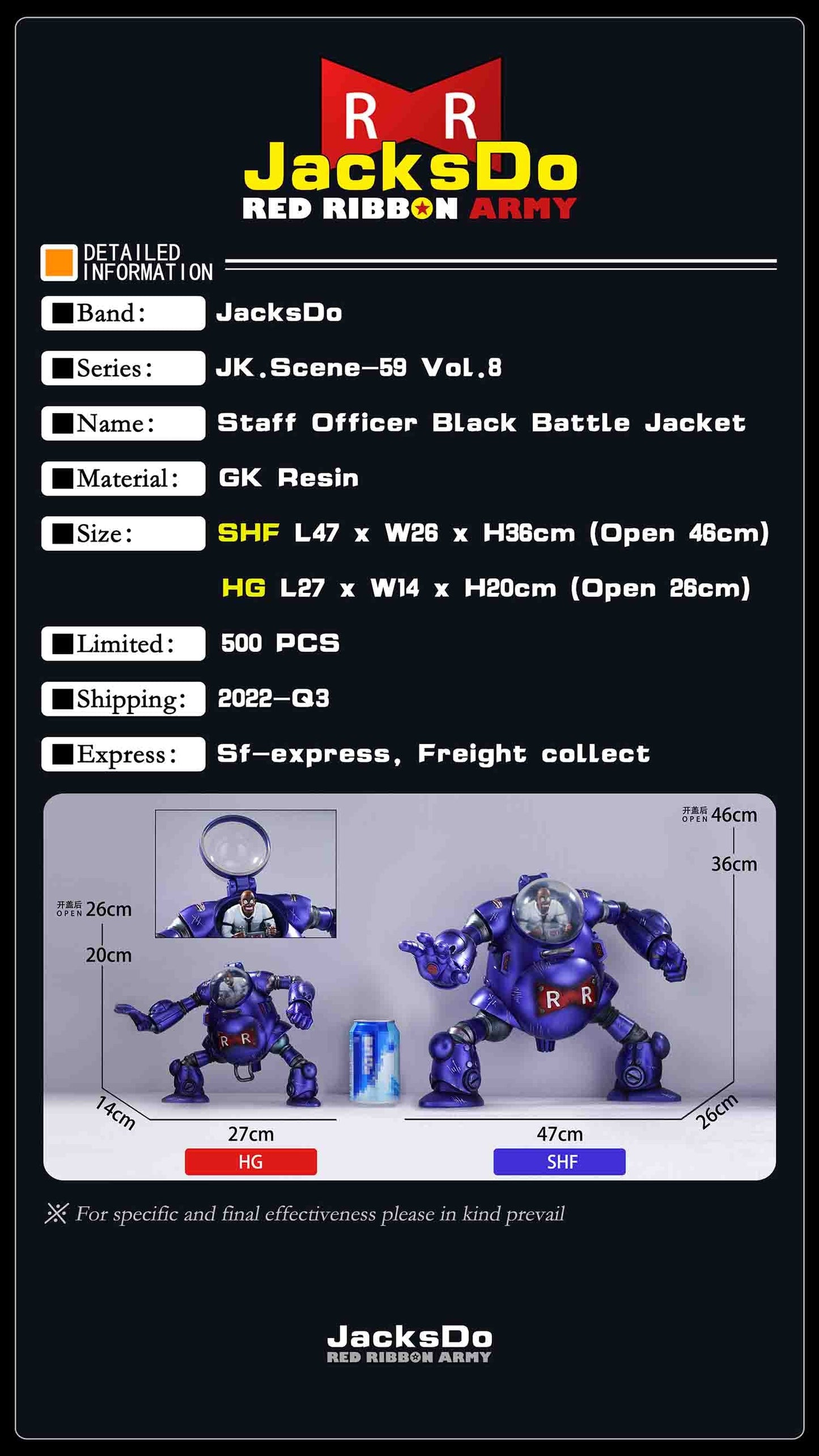 JacksDo - Red Ribbon Army vol. 8 Officer Black StatueCorp