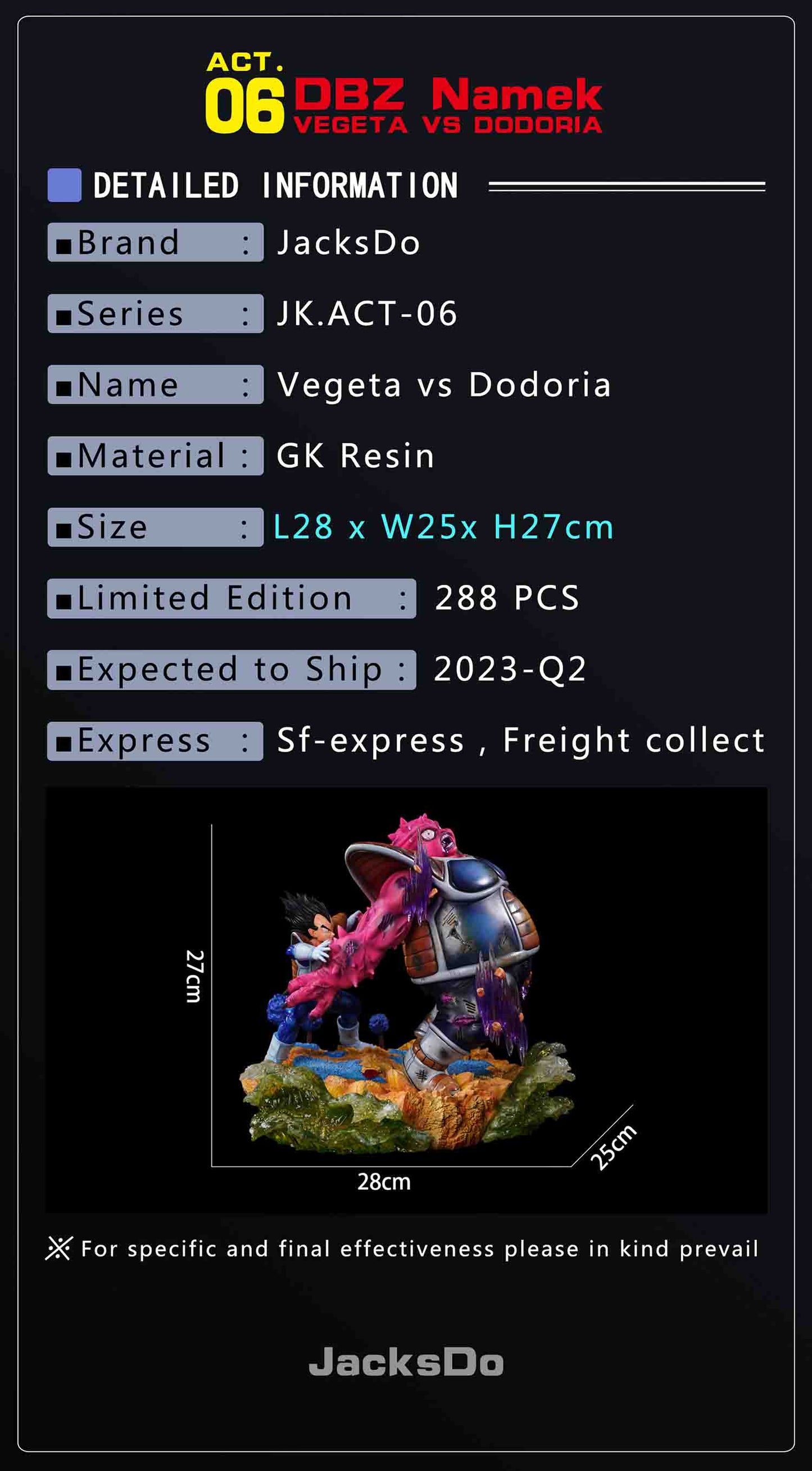 JacksDo - Vegeta vs Dodoria StatueCorp