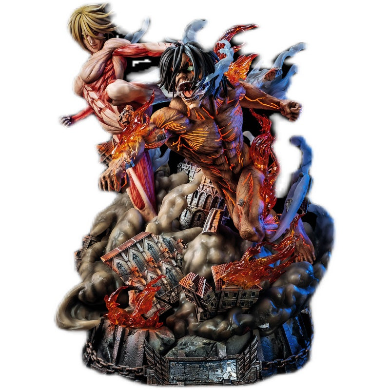 Jimei Palace - Annie vs Eren StatueCorp