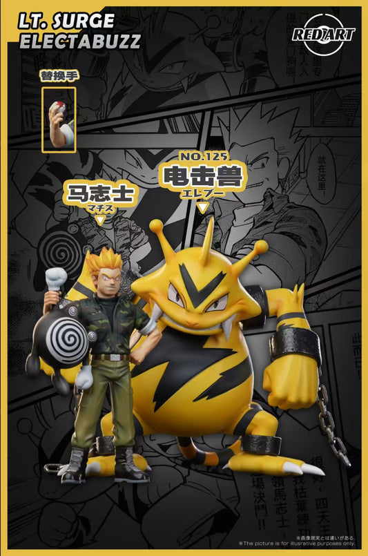 Red Art - Lt. Surge and Electabuzz