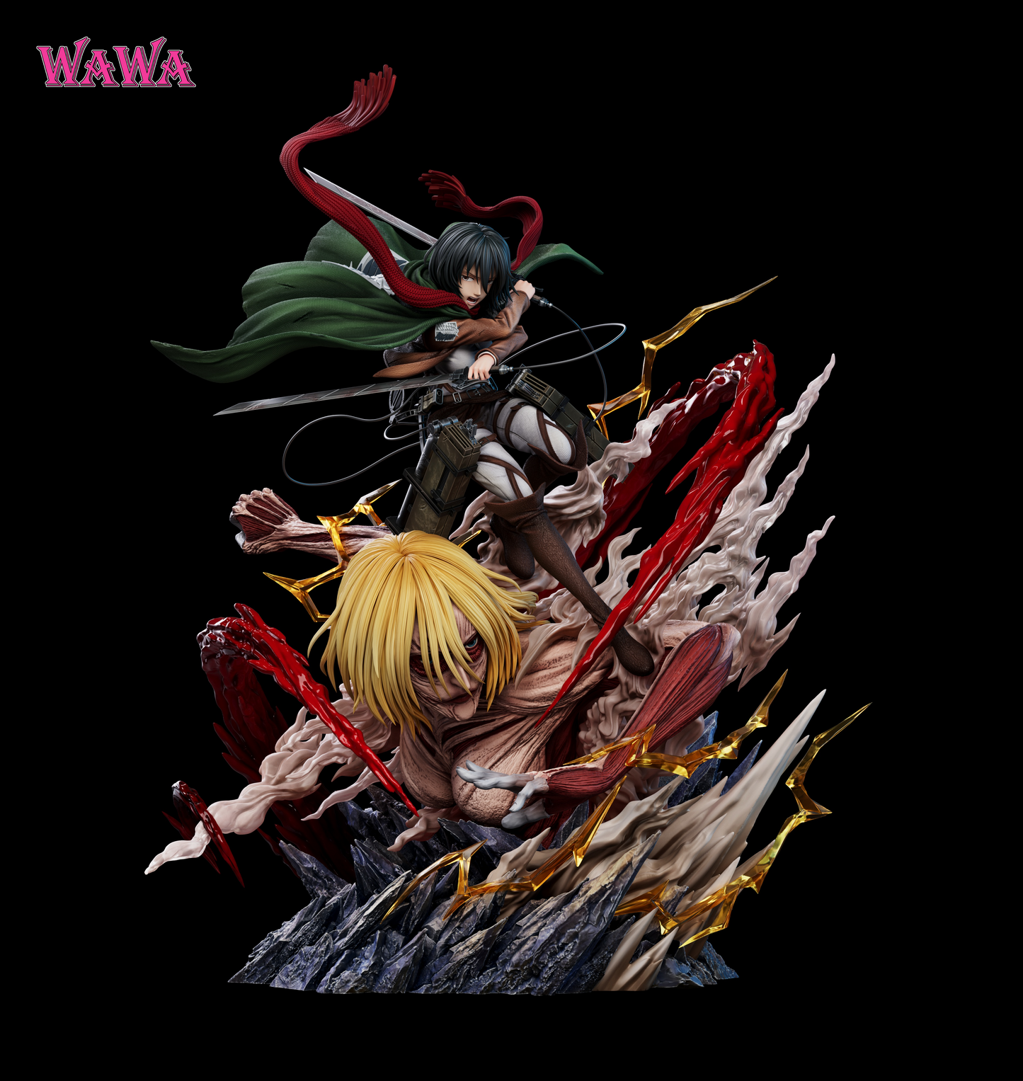 WAWA - Mikasa vs Female Titan