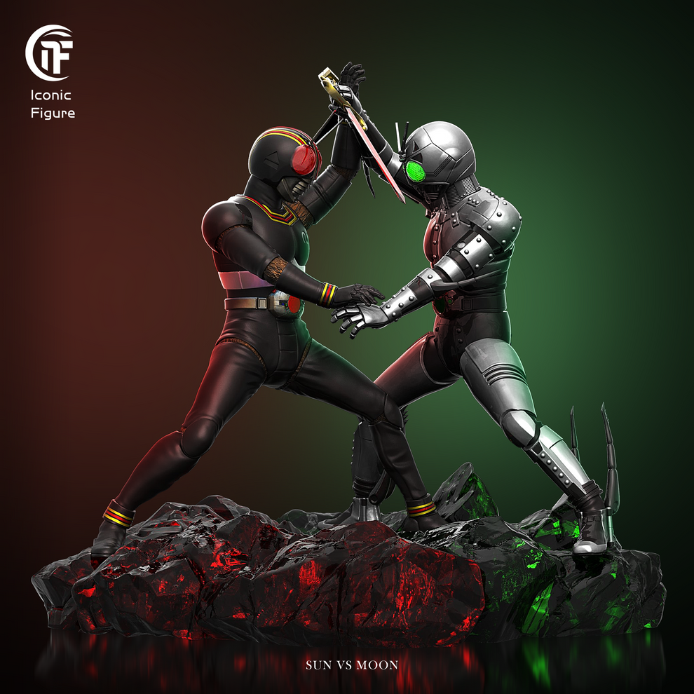 Shadowmoon Mask Rider Iconic Figure - Kamen Rider Black Sun vs Shadow Moon – StatueCorp