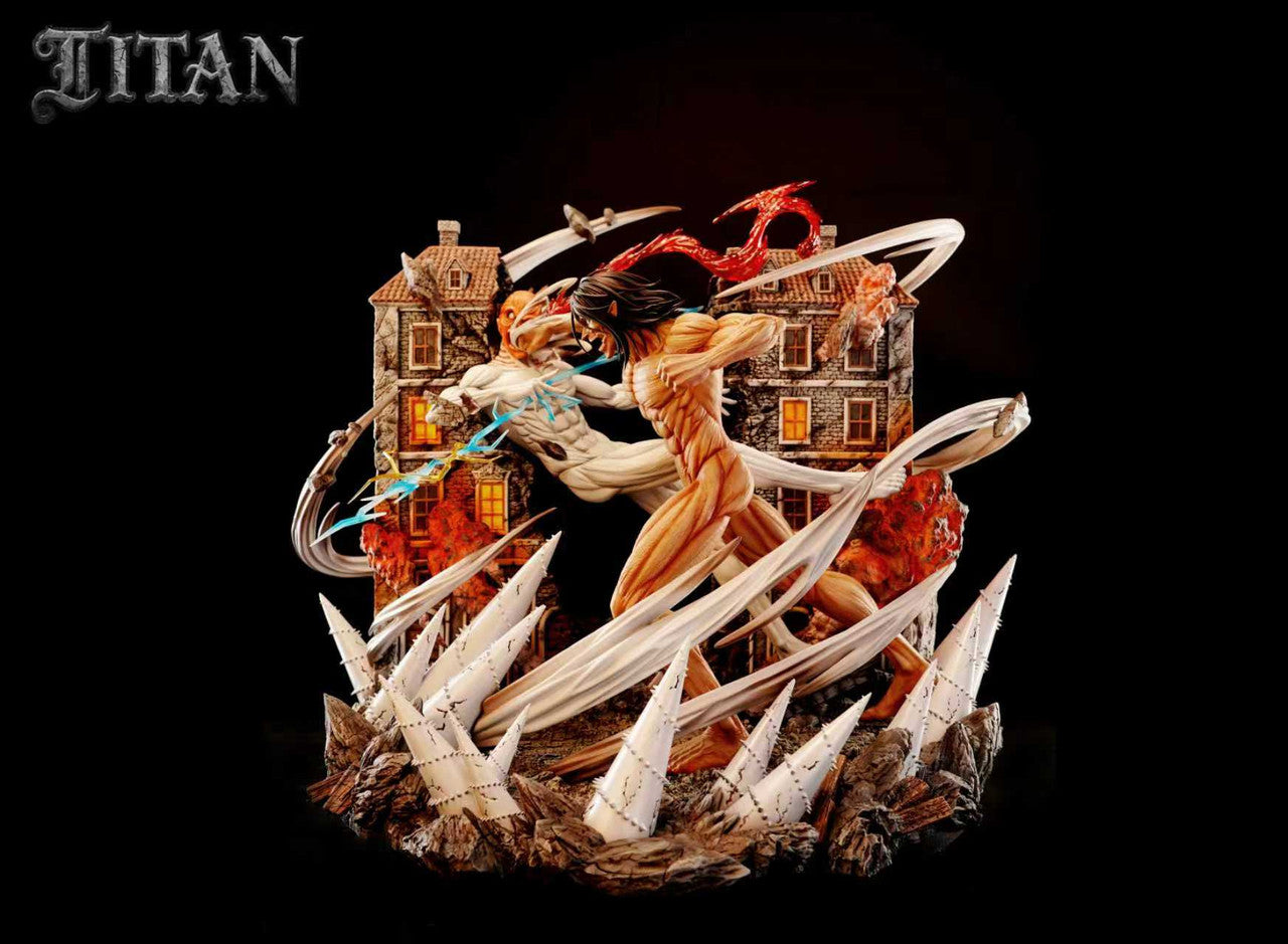 Titan - War Hammer Titan vs Eren - Attack on Titan