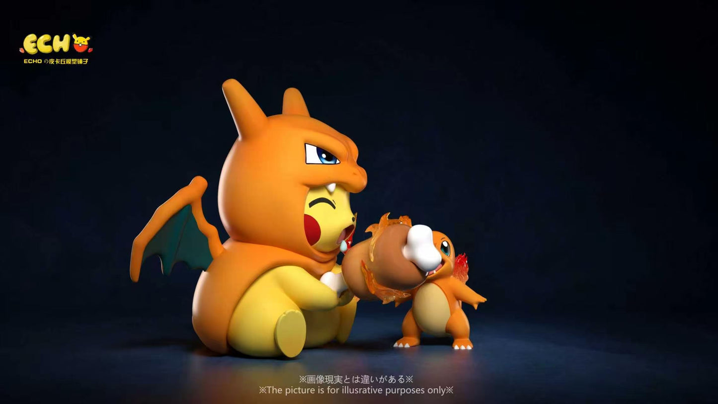 Echo - Pikachu cos Blastoise, Charizard and Bulbasaur