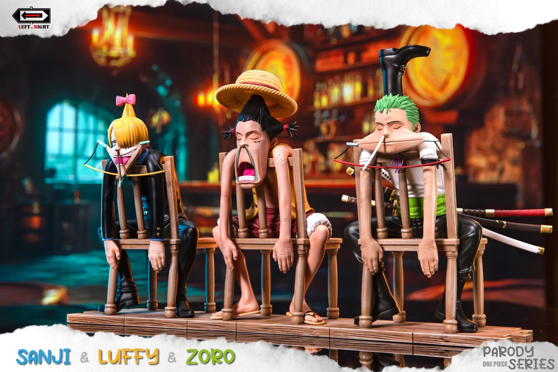 Left and Right - Sanji, Luffy and Zoro – StatueCorp Left and Right - Sanji, Luffy and Zoro – StatueCorp