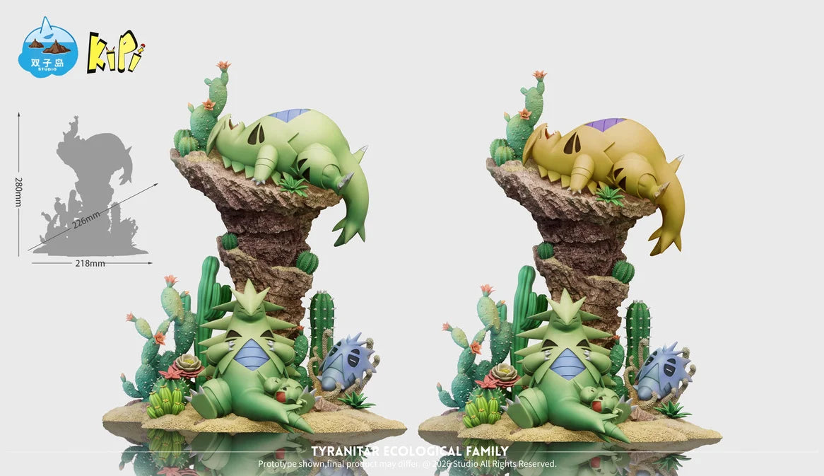 Shuang Zi Dao x Kipi - Tyranitar, Larvitar and Pupitar