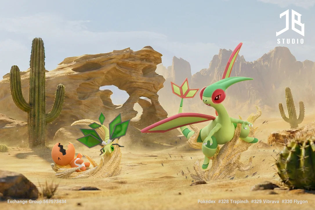 JB - Flygon, Trapinch and Vibrava - Pokémon