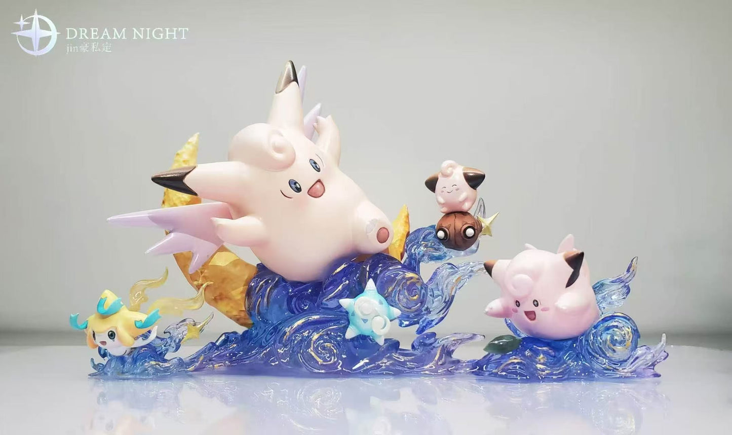 Dream Night - Jirachi, Cleffa, Clefairy and Clefable