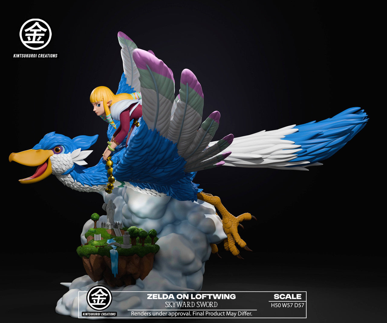 Kintsukuroi - Princess Zelda On Loftwing Skyward Sword – StatueCorp