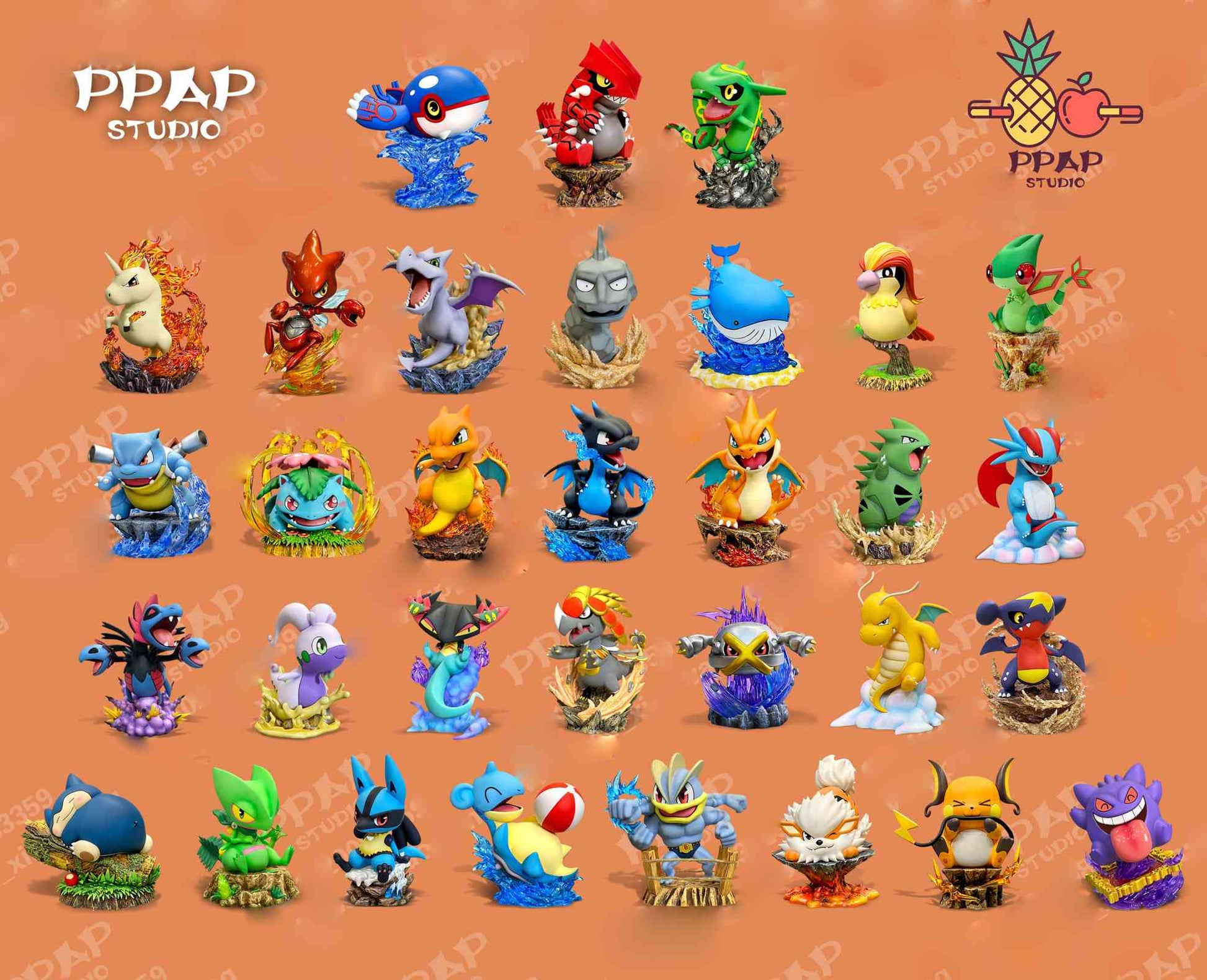 PPAP Kyogre, Groudon and Rayquaza StatueCorp