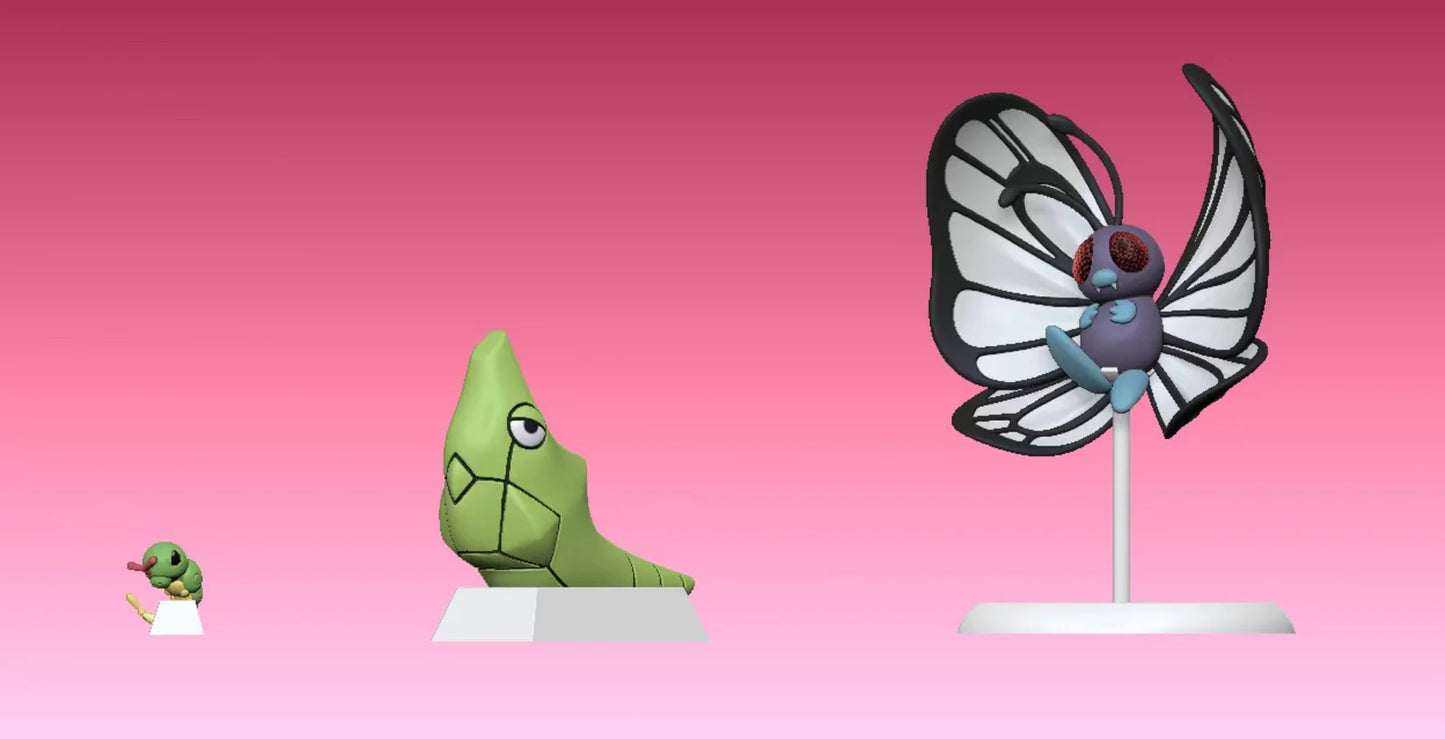Game Master  - Caterpie, Metapod and Butterfree