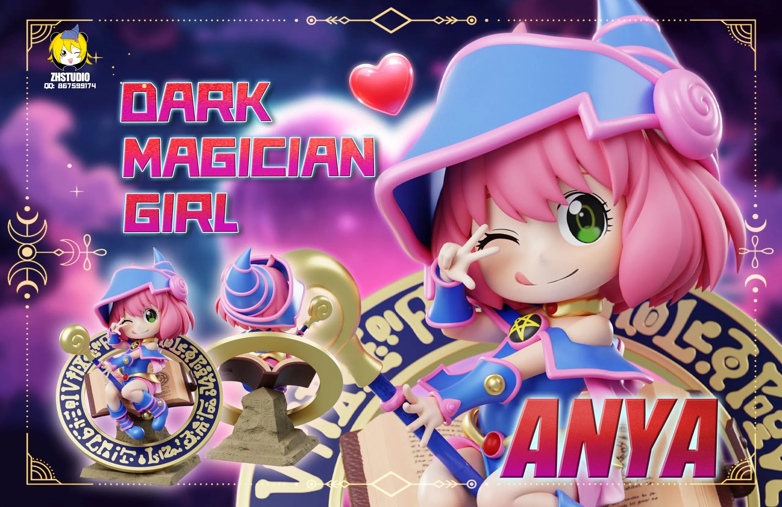 ZH - Anya cos Dark Magician Girl - Yu-Gi-Oh!