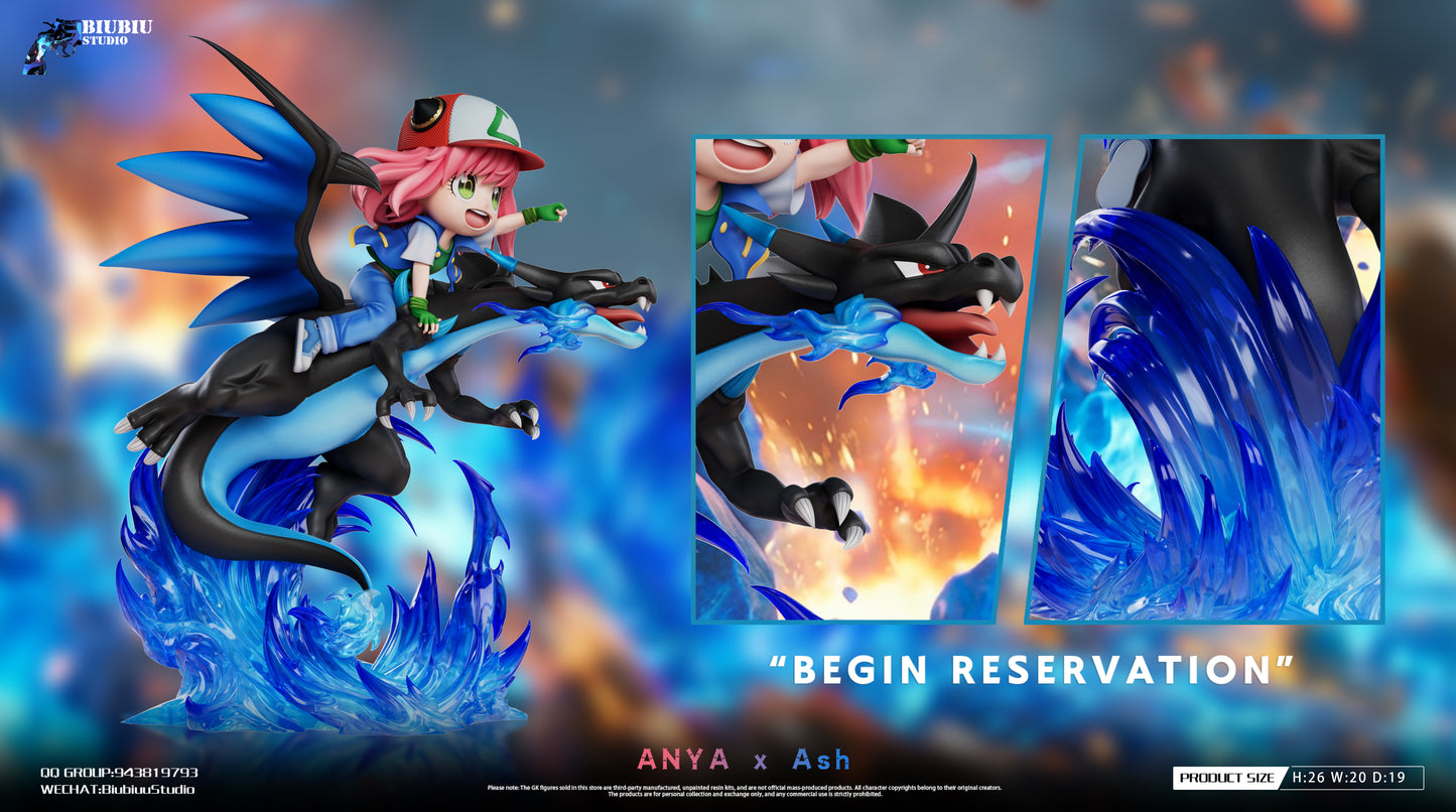 Biubiu - Anya cos Ash and Mega Charizard