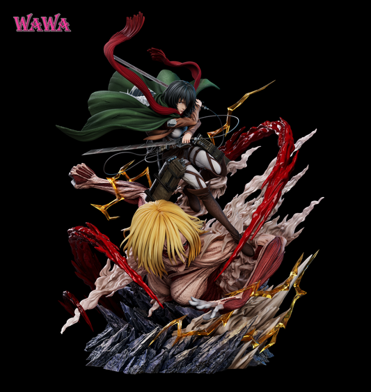 WAWA - Mikasa vs Female Titan