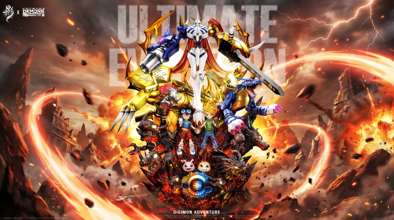 Lue Ying x Demons - Omegamon, MetalGreymon, and WereGarurumon