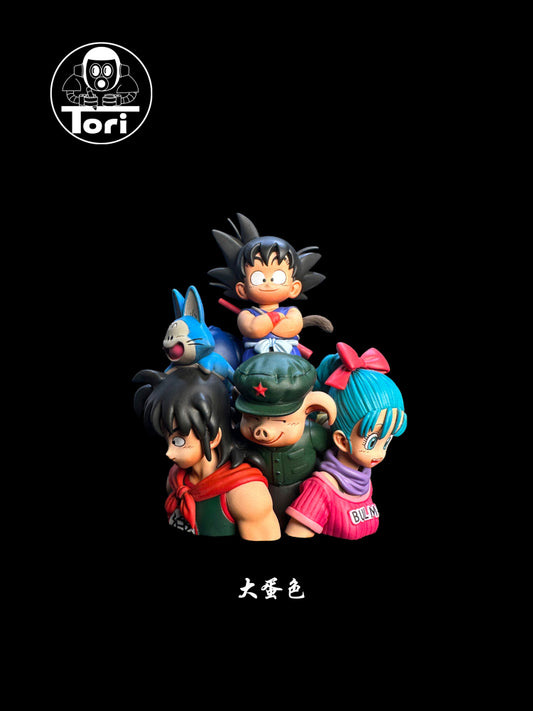 Tori - Kid Goku, Roshi, Bulma, Krillin, Yamcha, Launch, Oolong and Puar