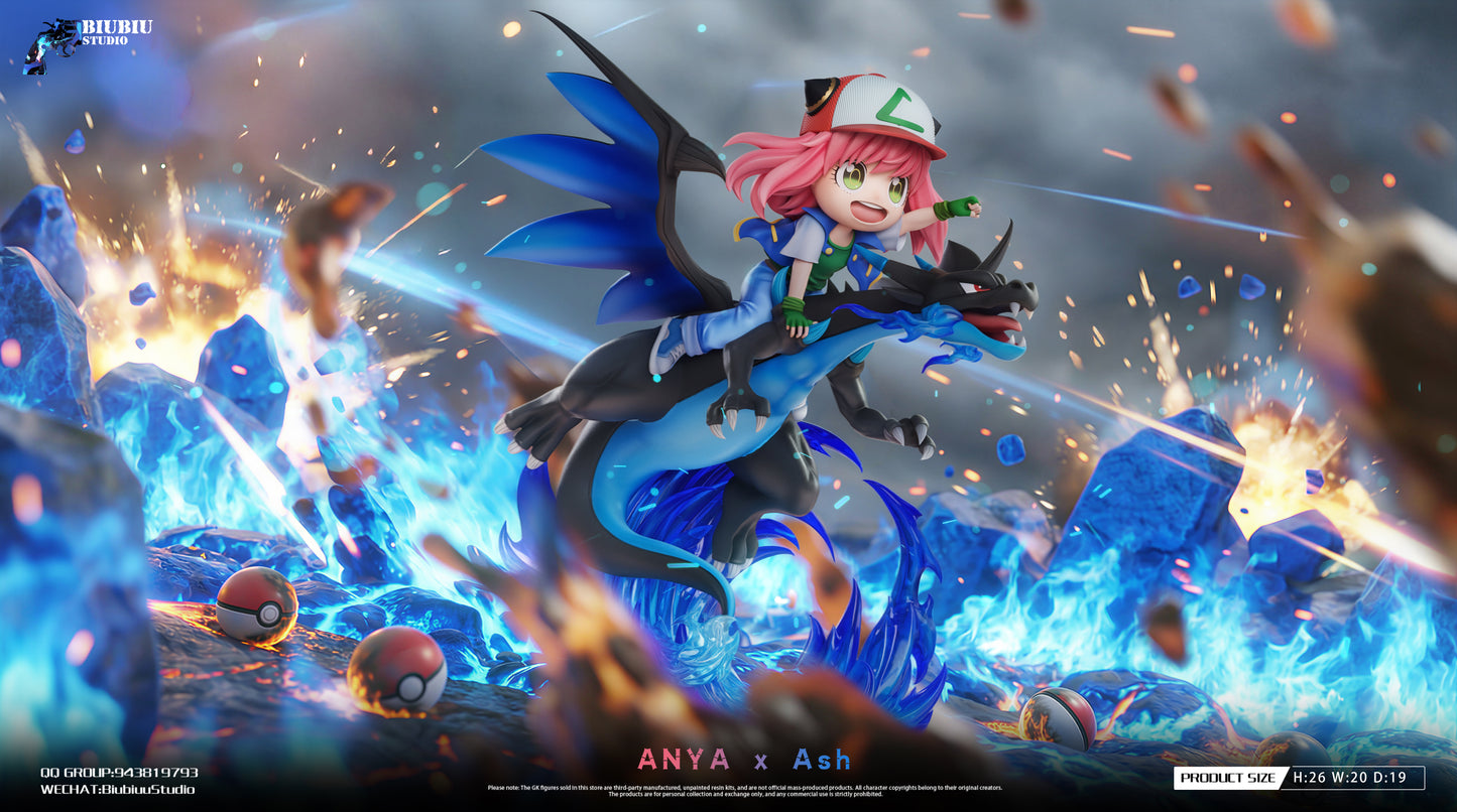 Biubiu - Anya cos Ash and Mega Charizard