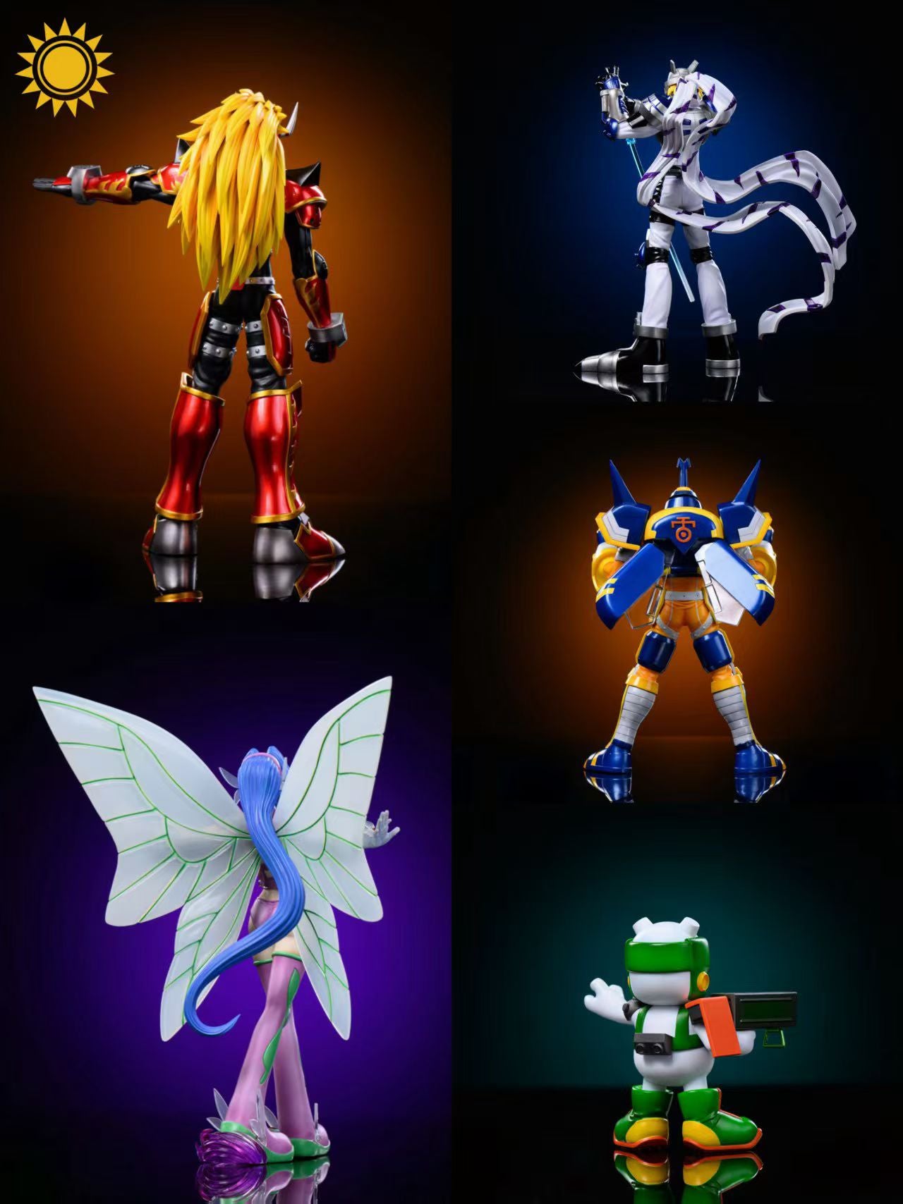 Sun Toys - Wolfmon, Fairimon, Agnimon, Chackmon and Blitzmon
