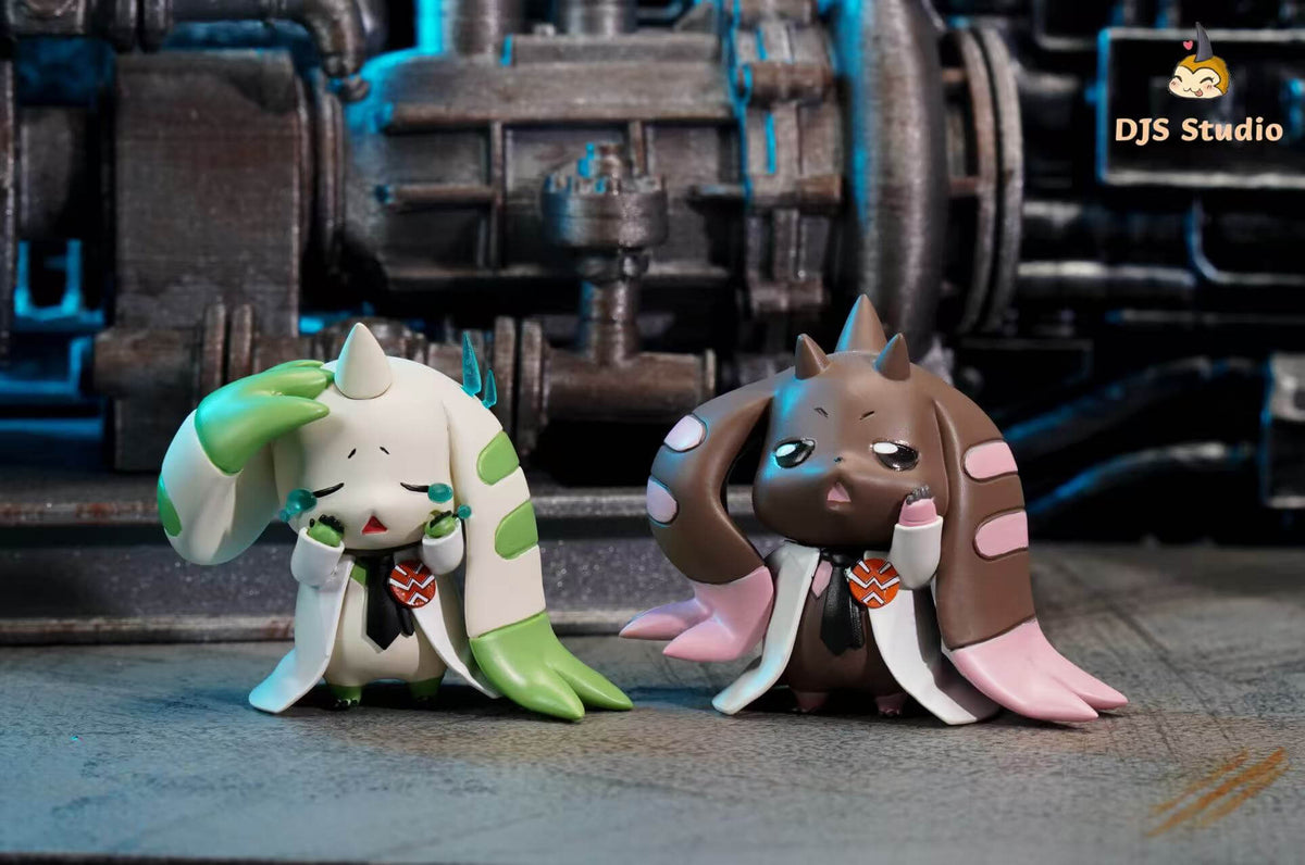 DJS - Agumon Hakase, Nise Agumon Hakase, Terriermon Assistant and Lopmon