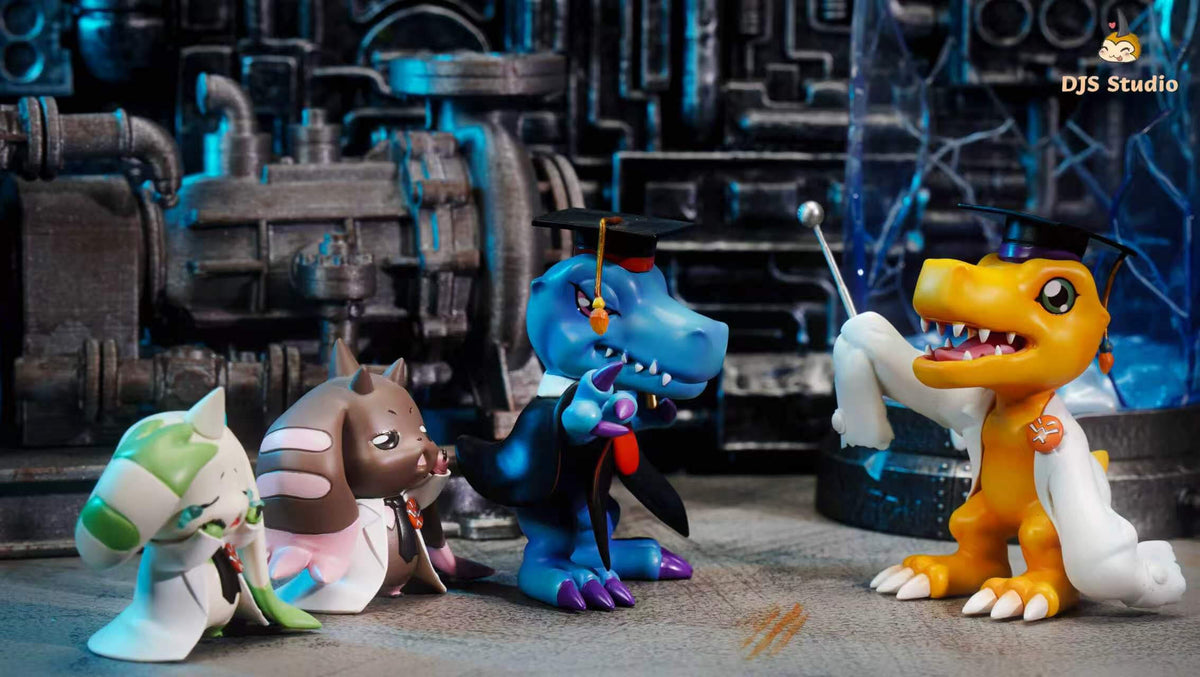 DJS - Agumon Hakase, Nise Agumon Hakase, Terriermon Assistant and Lopmon
