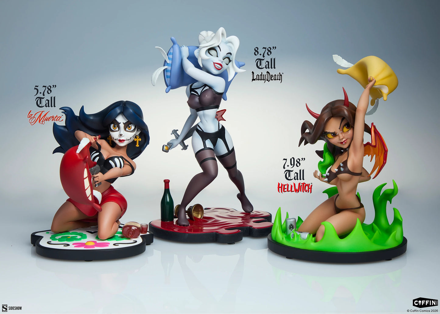 Sideshow Collectibles - Lady Death, Hellwitch and La Muerta