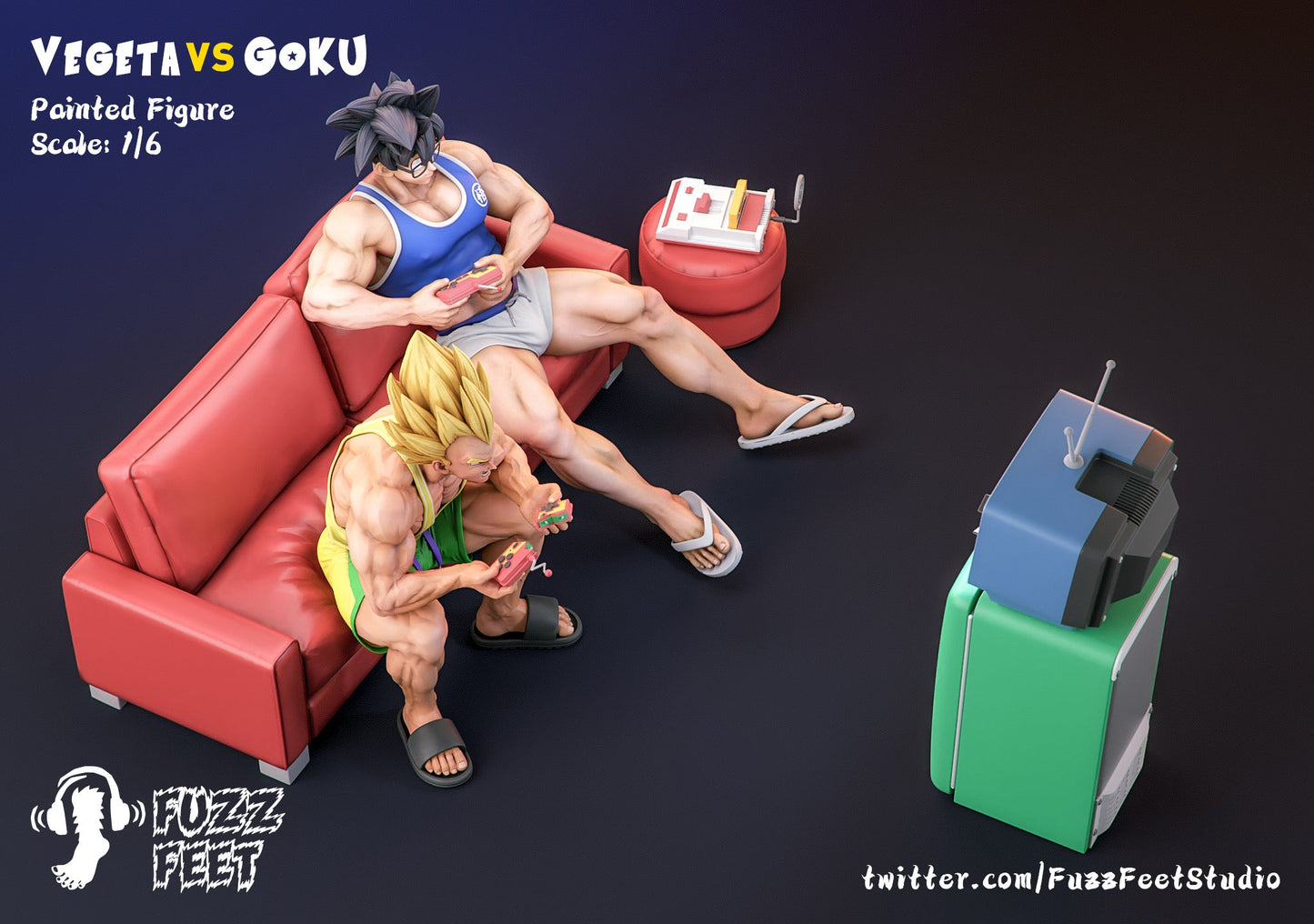 Fuzzfeet - Goku and Vegeta StatueCorp