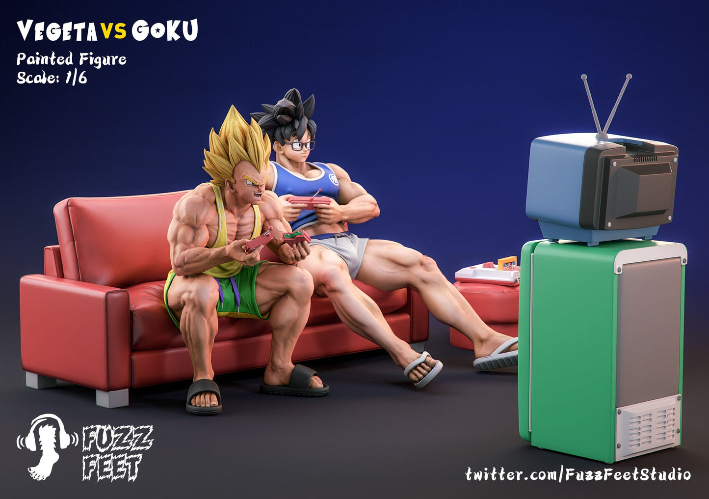 Fuzzfeet - Goku and Vegeta StatueCorp