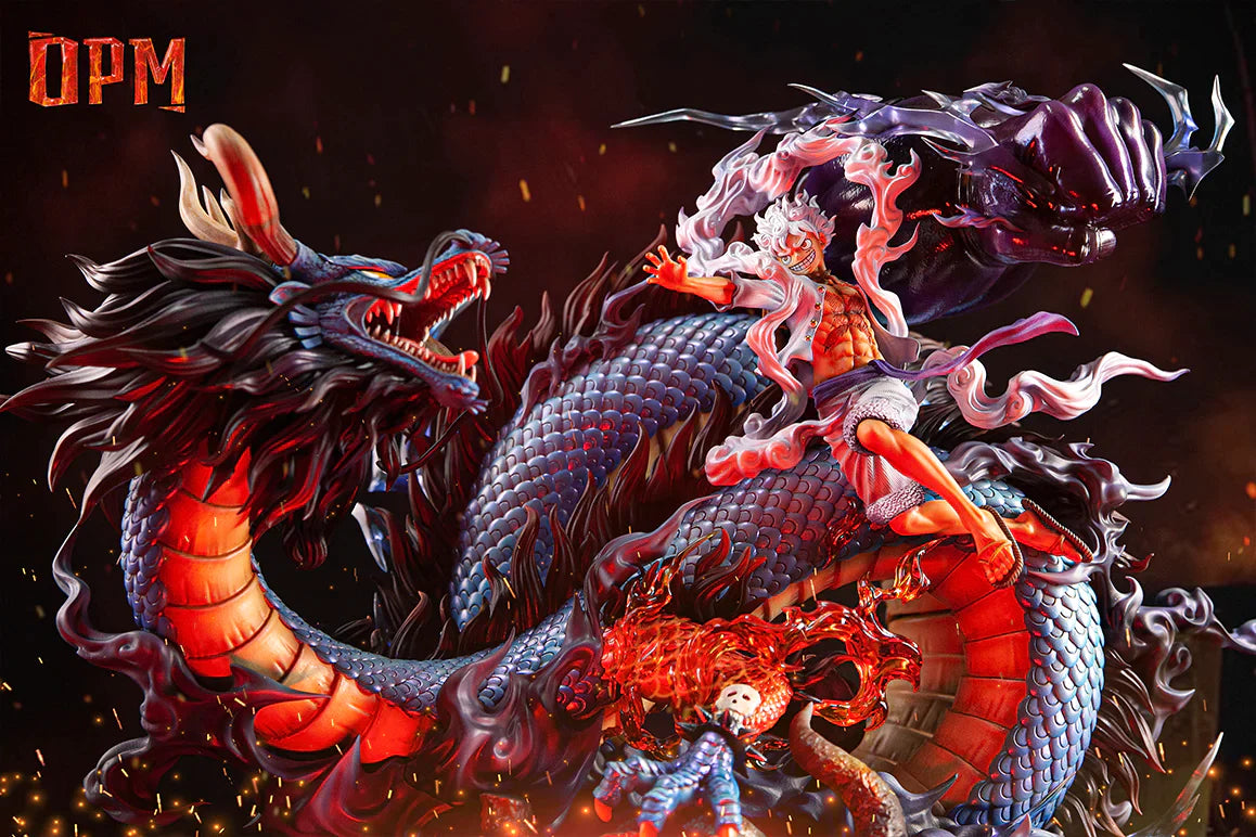 luffy gear 5 vs kaido figure OPM